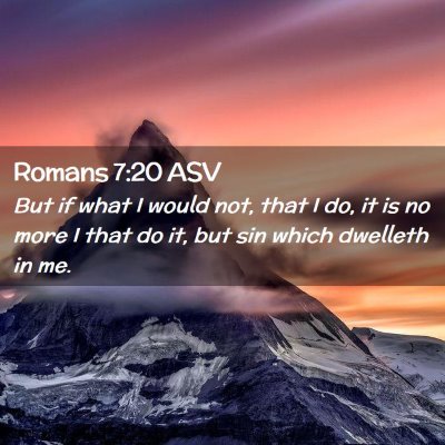 Picture 02 - Romans 7:20 ASV - But if what I would not, that I do, it is no more - Bible Verse Picture