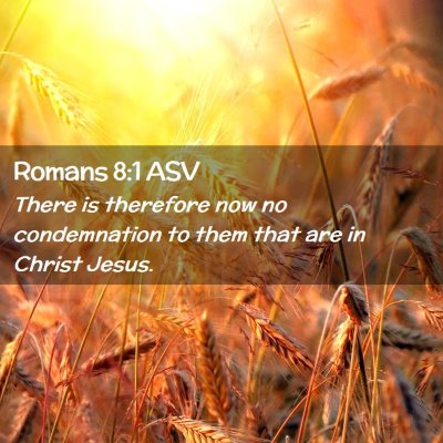 Picture 02 - Romans 8:1 ASV - There is therefore now no condemnation to them - Bible Verse Picture