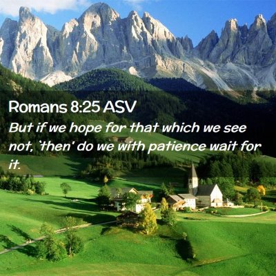 Picture 02 - Romans 8:25 ASV - But if we hope for that which we see not, `then' - Bible Verse Picture