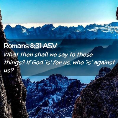 Picture 02 - Romans 8:31 ASV - What then shall we say to these things? If God - Bible Verse Picture