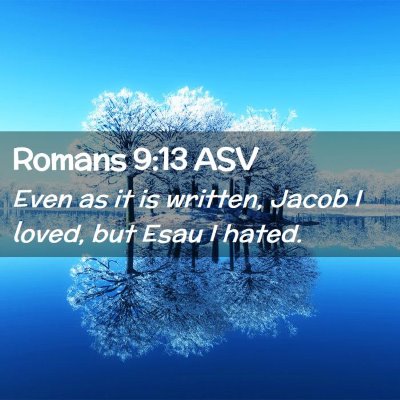 Picture 02 - Romans 9:13 ASV - Even as it is written, Jacob I loved, but Esau I - Bible Verse Picture