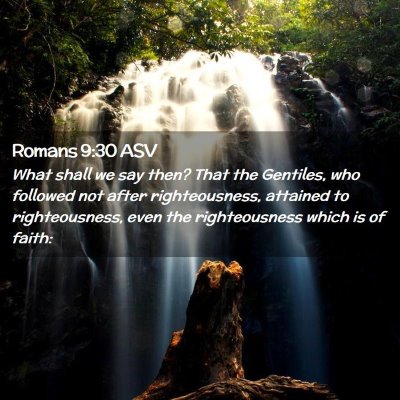 Picture 02 - Romans 9:30 ASV - What shall we say then? That the Gentiles, who - Bible Verse Picture