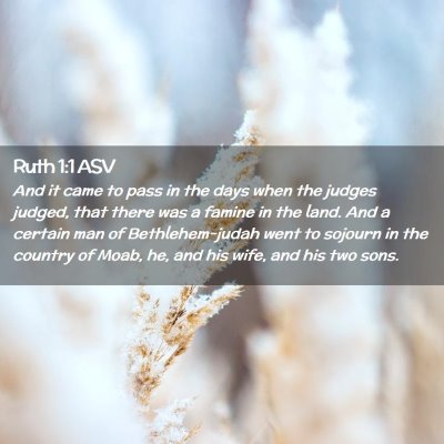 Picture 02 - Ruth 1:1 ASV - And it came to pass in the days when the judges - Bible Verse Picture