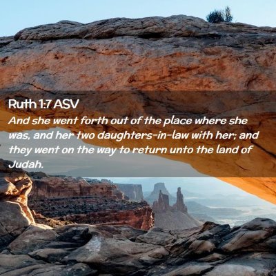 Picture 02 - Ruth 1:7 ASV - And she went forth out of the place where she - Bible Verse Picture