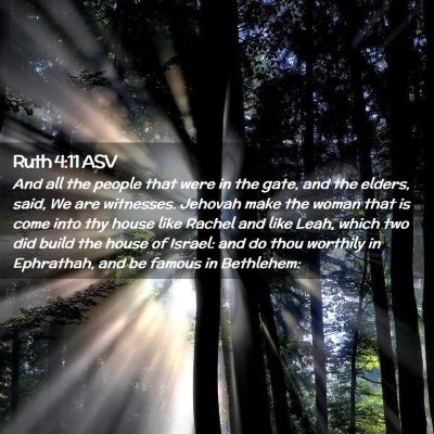 Picture 02 - Ruth 4:11 ASV - And all the people that were in the gate, and the - Bible Verse Picture