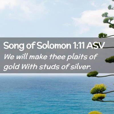 Picture 02 - Song of Solomon 1:11 ASV - We will make thee plaits of gold With studs of - Bible Verse Picture