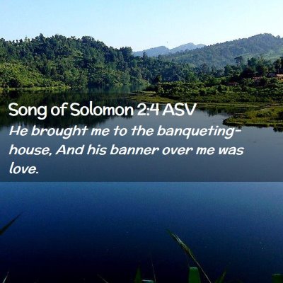 Picture 02 - Song of Solomon 2:4 ASV - He brought me to the banqueting-house, And his - Bible Verse Picture