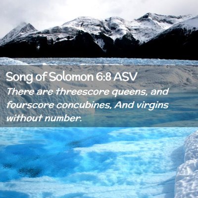 Picture 02 - Song of Solomon 6:8 ASV - There are threescore queens, and fourscore - Bible Verse Picture