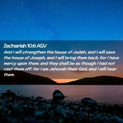 Picture 02 - Zechariah 10:6 ASV - And I will strengthen the house of Judah, and I - Bible Verse Picture