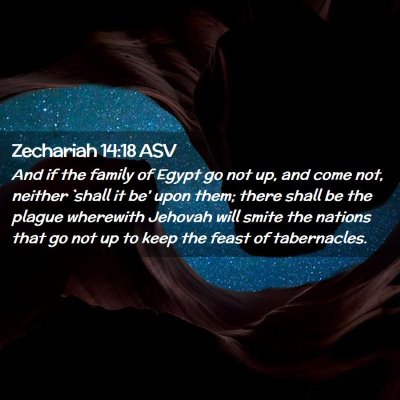 Picture 02 - Zechariah 14:18 ASV - And if the family of Egypt go not up, and come - Bible Verse Picture
