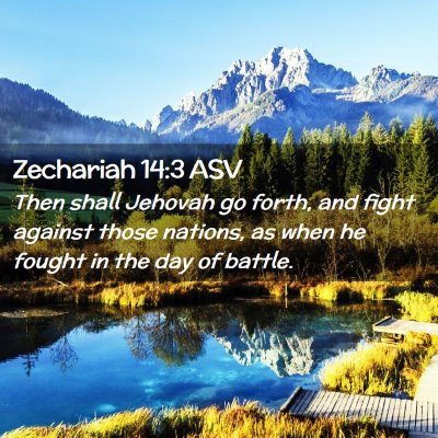 Picture 02 - Zechariah 14:3 ASV - Then shall Jehovah go forth, and fight against - Bible Verse Picture