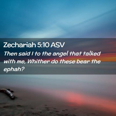 Picture 02 - Zechariah 5:10 ASV - Then said I to the angel that talked with me, - Bible Verse Picture