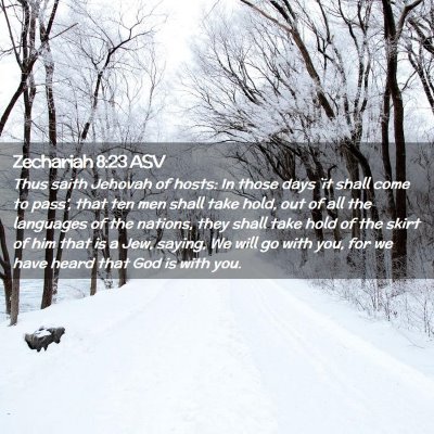 Picture 02 - Zechariah 8:23 ASV - Thus saith Jehovah of hosts: In those days `it - Bible Verse Picture