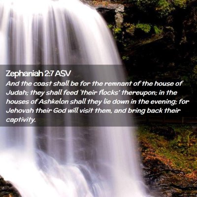 Picture 02 - Zephaniah 2:7 ASV - And the coast shall be for the remnant of the - Bible Verse Picture