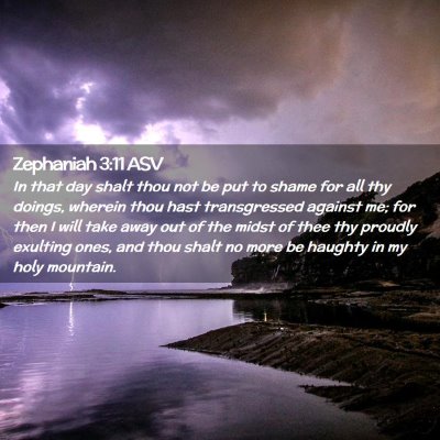 Picture 02 - Zephaniah 3:11 ASV - In that day shalt thou not be put to shame for - Bible Verse Picture