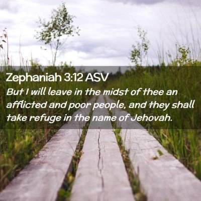 Picture 02 - Zephaniah 3:12 ASV - But I will leave in the midst of thee an - Bible Verse Picture