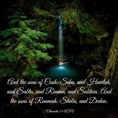 Picture 03 - 1 Chronicles 1:9 ASV - And the sons of Cush: Seba, and Havilah, and - Bible Verse Picture
