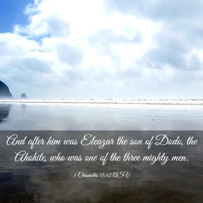 Picture 03 - 1 Chronicles 11:12 ASV - And after him was Eleazar the son of Dodo, the - Bible Verse Picture