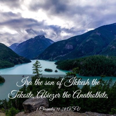 Picture 03 - 1 Chronicles 11:28 ASV - Ira the son of Ikkesh the Tekoite, Abiezer the - Bible Verse Picture