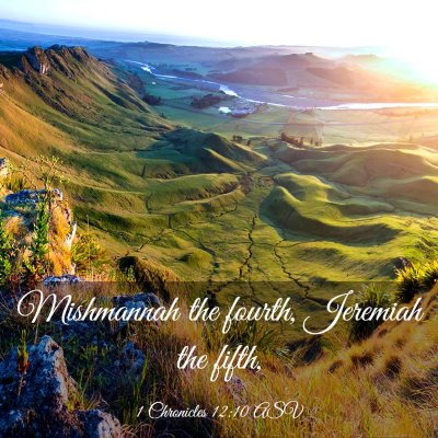 Picture 03 - 1 Chronicles 12:10 ASV - Mishmannah the fourth, Jeremiah the - Bible Verse Picture