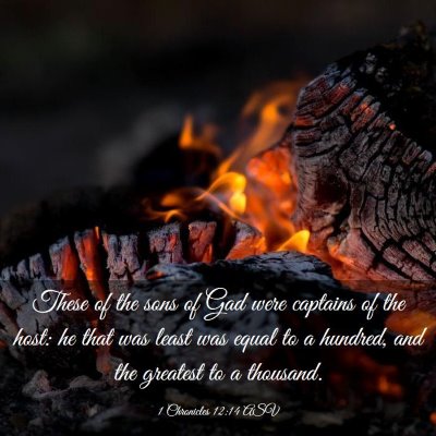 Picture 03 - 1 Chronicles 12:14 ASV - These of the sons of Gad were captains of the - Bible Verse Picture