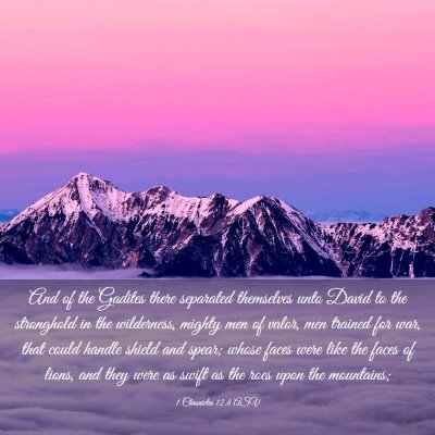Picture 03 - 1 Chronicles 12:8 ASV - And of the Gadites there separated themselves - Bible Verse Picture