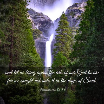 Picture 03 - 1 Chronicles 13:3 ASV - and let us bring again the ark of our God to us: - Bible Verse Picture