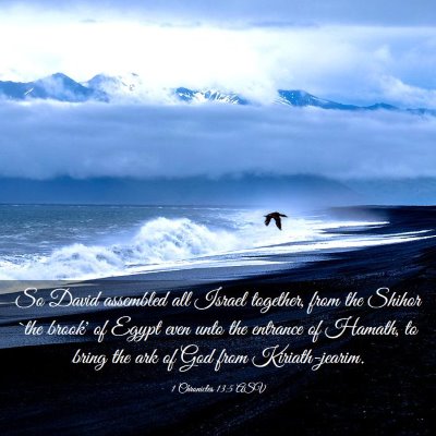 Picture 03 - 1 Chronicles 13:5 ASV - So David assembled all Israel together, from the - Bible Verse Picture