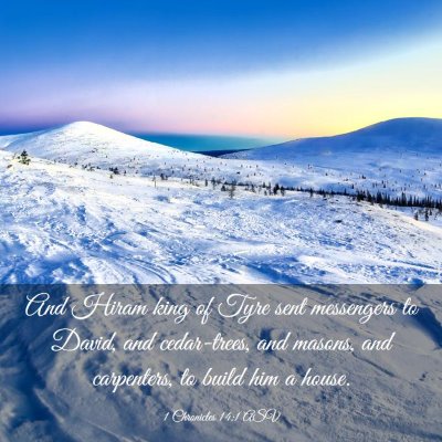 Picture 03 - 1 Chronicles 14:1 ASV - And Hiram king of Tyre sent messengers to David, - Bible Verse Picture