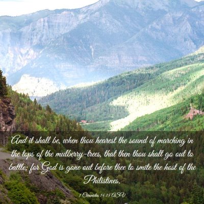 Picture 03 - 1 Chronicles 14:15 ASV - And it shall be, when thou hearest the sound of - Bible Verse Picture