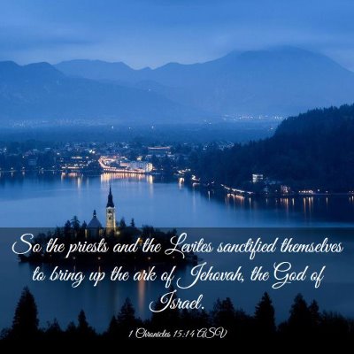Picture 03 - 1 Chronicles 15:14 ASV - So the priests and the Levites sanctified - Bible Verse Picture
