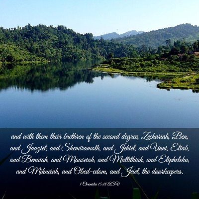 Picture 03 - 1 Chronicles 15:18 ASV - and with them their brethren of the second - Bible Verse Picture