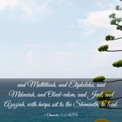 Picture 03 - 1 Chronicles 15:21 ASV - and Mattithiah, and Eliphelehu, and Mikneiah, and - Bible Verse Picture