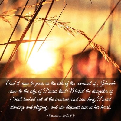 Picture 03 - 1 Chronicles 15:29 ASV - And it came to pass, as the ark of the covenant - Bible Verse Picture