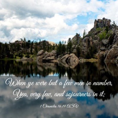 Picture 03 - 1 Chronicles 16:19 ASV - When ye were but a few men in number, Yea, very - Bible Verse Picture