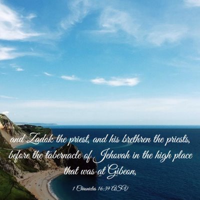 Picture 03 - 1 Chronicles 16:39 ASV - and Zadok the priest, and his brethren the - Bible Verse Picture