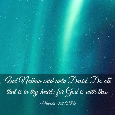 Picture 03 - 1 Chronicles 17:2 ASV - And Nathan said unto David, Do all that is in thy - Bible Verse Picture