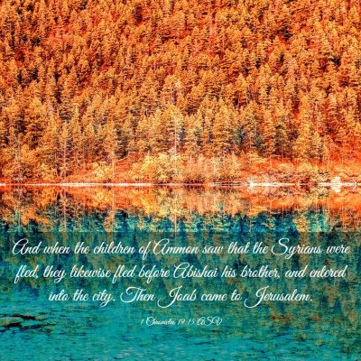 Picture 03 - 1 Chronicles 19:15 ASV - And when the children of Ammon saw that the - Bible Verse Picture