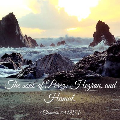 Picture 03 - 1 Chronicles 2:5 ASV - The sons of Perez: Hezron, and - Bible Verse Picture