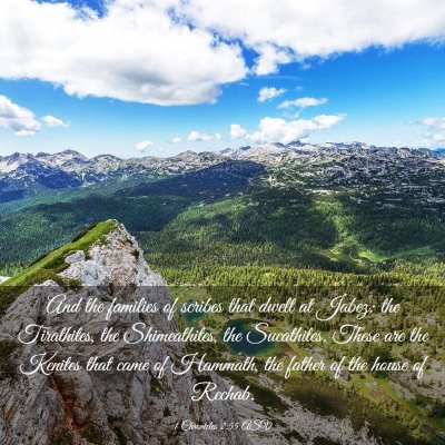 Picture 03 - 1 Chronicles 2:55 ASV - And the families of scribes that dwelt at Jabez: - Bible Verse Picture