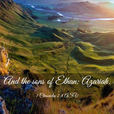 Picture 03 - 1 Chronicles 2:8 ASV - And the sons of Ethan: - Bible Verse Picture