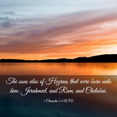 Picture 03 - 1 Chronicles 2:9 ASV - The sons also of Hezron, that were born unto him: - Bible Verse Picture