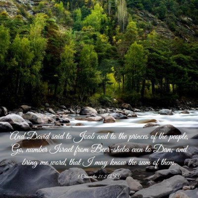 Picture 03 - 1 Chronicles 21:2 ASV - And David said to Joab and to the princes of the - Bible Verse Picture