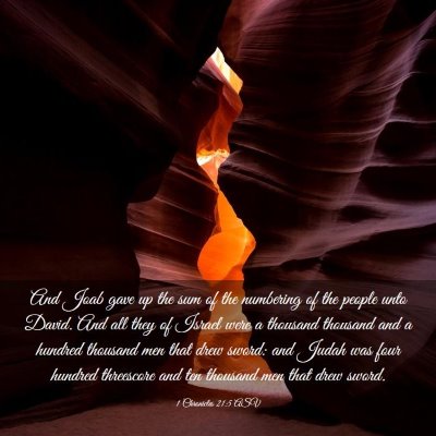 Picture 03 - 1 Chronicles 21:5 ASV - And Joab gave up the sum of the numbering of the - Bible Verse Picture