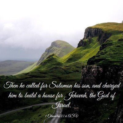 Picture 03 - 1 Chronicles 22:6 ASV - Then he called for Solomon his son, and charged - Bible Verse Picture