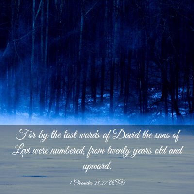 Picture 03 - 1 Chronicles 23:27 ASV - For by the last words of David the sons of Levi - Bible Verse Picture