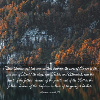Picture 03 - 1 Chronicles 24:31 ASV - These likewise cast lots even as their brethren - Bible Verse Picture