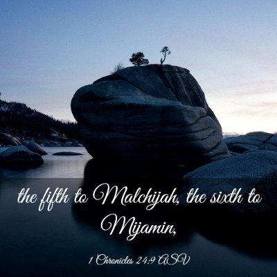 Picture 03 - 1 Chronicles 24:9 ASV - the fifth to Malchijah, the sixth to - Bible Verse Picture