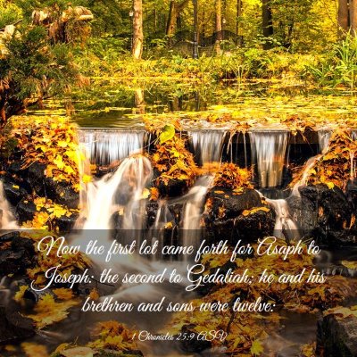 Picture 03 - 1 Chronicles 25:9 ASV - Now the first lot came forth for Asaph to Joseph: - Bible Verse Picture
