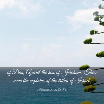 Picture 03 - 1 Chronicles 27:22 ASV - of Dan, Azarel the son of Jeroham. These were the - Bible Verse Picture